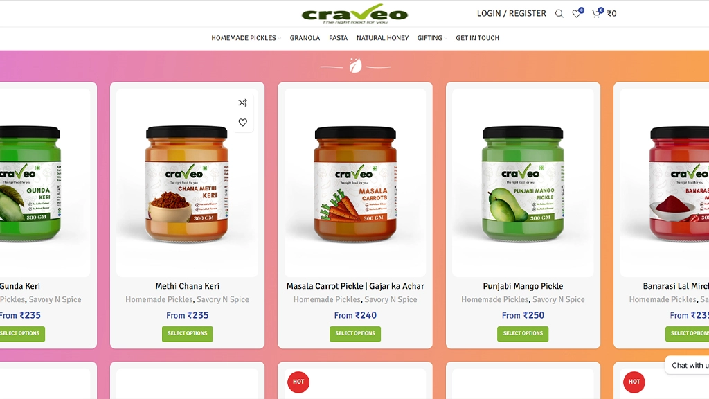 Craveo website 3