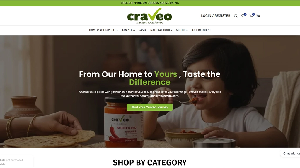 Craveo website